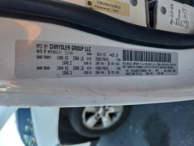 1C4NJCBA1FD208934 - 2015 JEEP COMPASS SPORT Beyaz fotoğraf 12