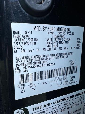 5LMJJ3H59EEL07253 - 2014 LINCOLN NAVIGATOR L BLACK photo 10