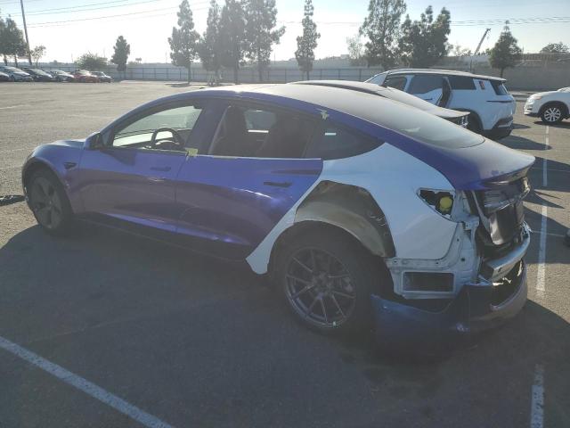 5YJ3E1EB1MF070922 - 2021 TESLA MODEL 3 ორფეროვანი ფოტო 2