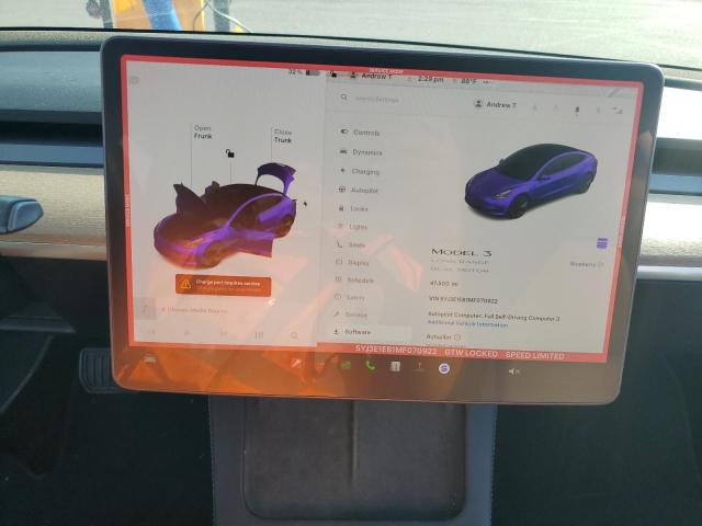 5YJ3E1EB1MF070922 - 2021 TESLA MODEL 3 ორფეროვანი ფოტო 9