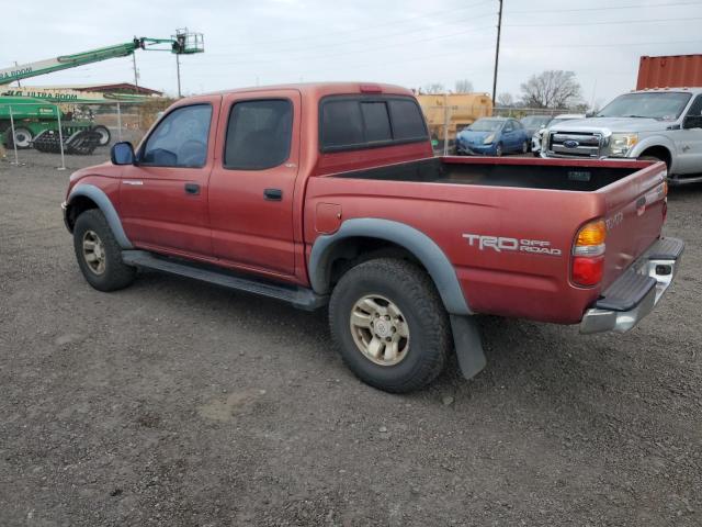 5TEGN92N92Z034020 - 2002 TOYOTA TACOMA DOUBLE CAB PRERUNNER RED photo 2