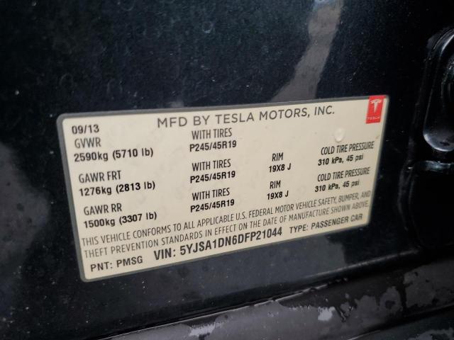 5YJSA1DN6DFP21044 - 2013 TESLA MODEL S GREEN photo 12