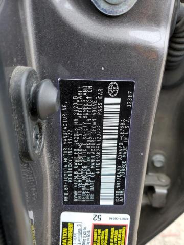 4T1G11AK2PU120222 - 2023 TOYOTA CAMRY SE NIGHT SHADE CHARCOAL photo 12