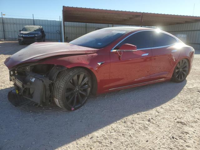 5YJSA1E2XHF205649 - 2017 TESLA MODEL S RED photo 1