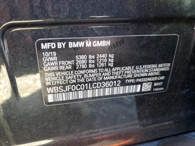 WBSJF0C01LCD36012 - 2020 BMW M5 BASE Schwarz Foto 12