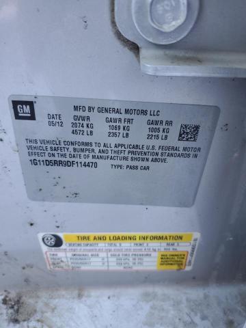 1G11D5RR9DF114470 - 2013 CHEVROLET MALIBU 1LT SILVER photo 13