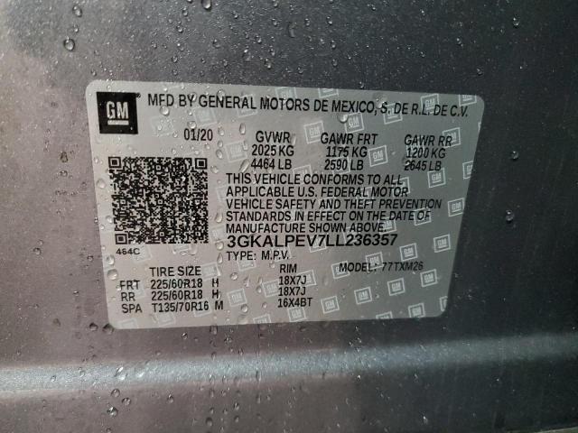 3GKALPEV7LL236357 - 2020 GMC TERRAIN SLT SILVER photo 14