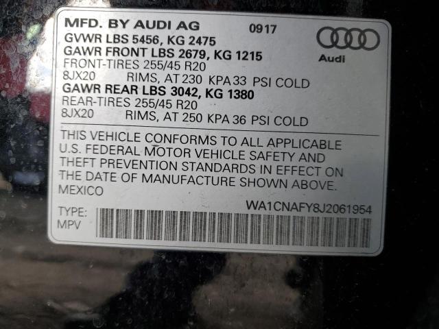 WA1CNAFY8J2061954 - 2018 AUDI Q5 PRESTIGE 黑色 照片 14