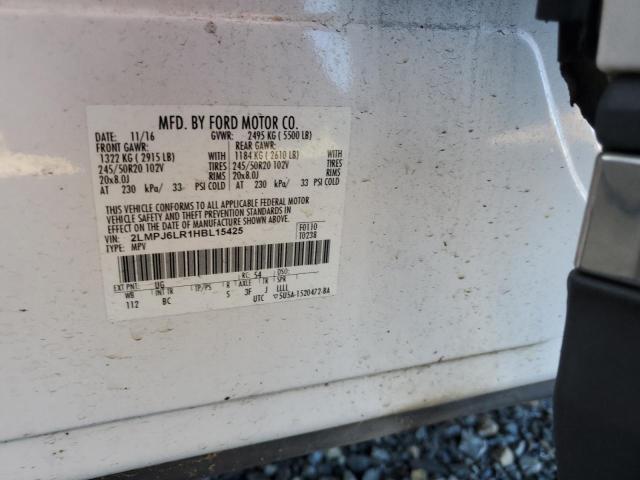 2LMPJ6LR1HBL15425 - 2017 LINCOLN MKX RESERVE Weiß Foto 13