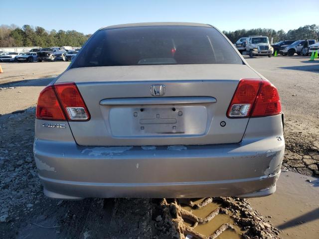 1HGES16305L007156 - 2005 HONDA CIVIC DX VP SILVER photo 6