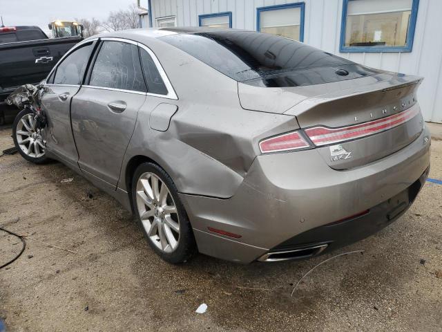 3LN6L2G95FR610496 - 2015 LINCOLN MKZ GRAY photo 2