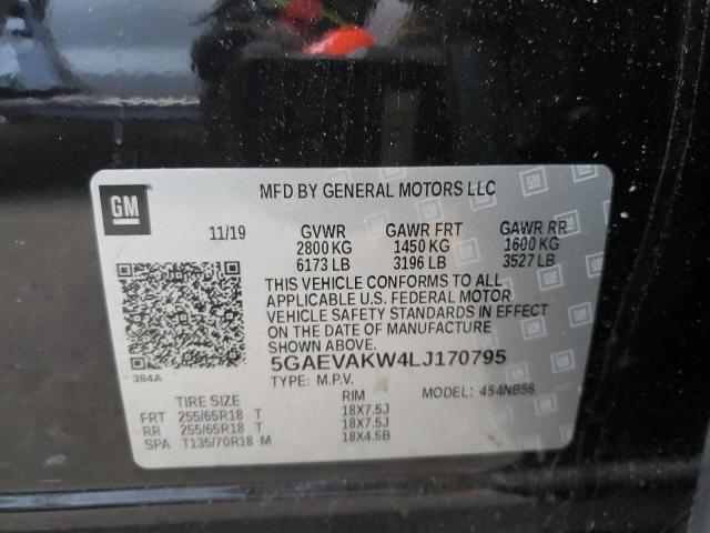 5GAEVAKW4LJ170795 - 2020 BUICK ENCLAVE ESSENCE Чорний фото 13