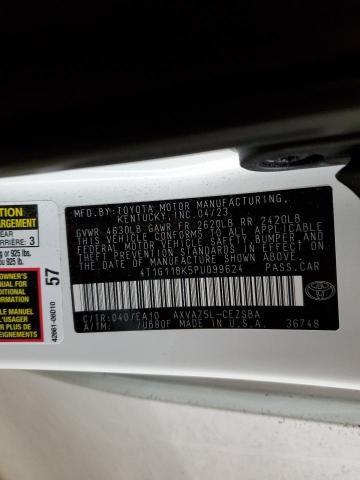 4T1G11BK5PU099624 - 2023 TOYOTA CAMRY SE NIGHT SHADE WHITE photo 13