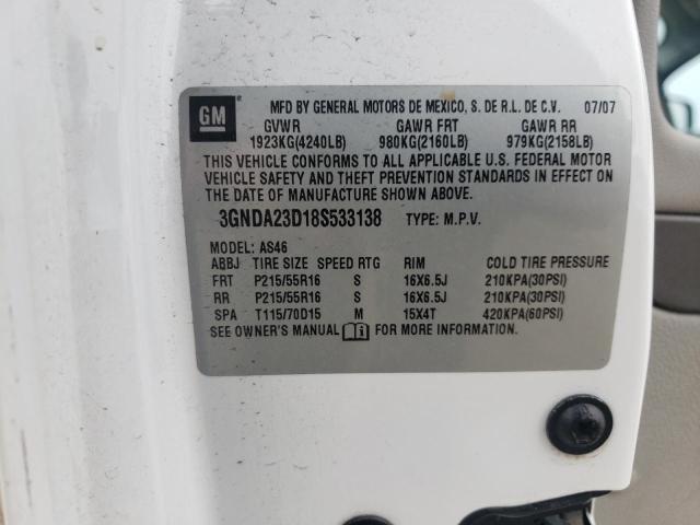 3GNDA23D18S533138 - 2008 CHEVROLET HHR LT Ağ foto 13