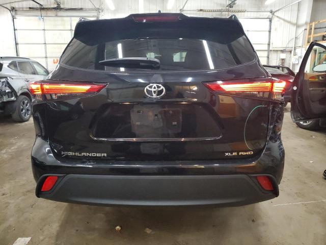 5TDGZRBH1NS213216 - 2022 TOYOTA HIGHLANDER XLE BLACK photo 6