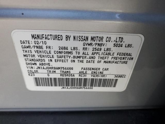 JN1AJ0HR9AM754466 - 2010 INFINITI EX35 BASE 银色 照片 13