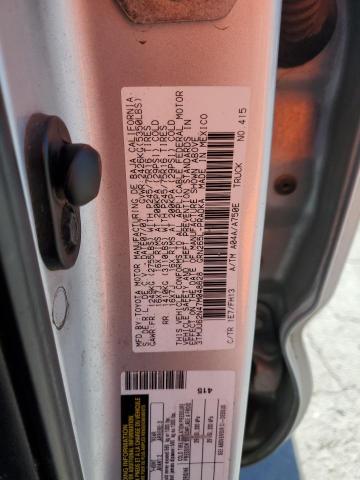 3TMJU62N47M048628 - 2007 TOYOTA TACOMA DOUBLE CAB PRERUNNER SILVER photo 12