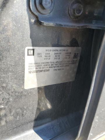 1G1ZE5ST5HF187041 - 2017 CHEVROLET MALIBU LT ნაცრისფერი ფოტო 12