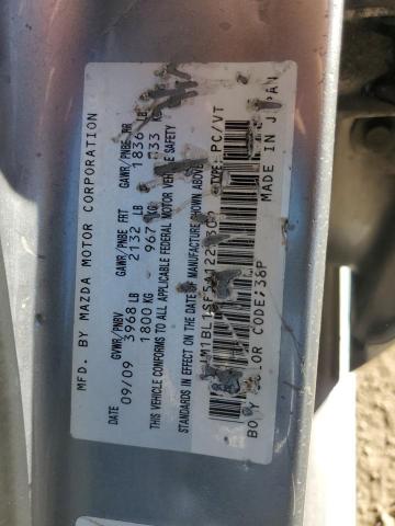 JM1BL1SF5A1222309 - 2010 MAZDA 3 I GRAY photo 12