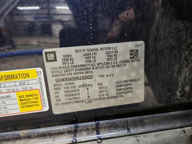 5GAKRAKD8HJ303832 - 2017 BUICK ENCLAVE 蓝色 照片 13