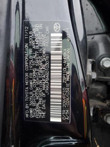 JTKKUPB46D1030781 - 2013 TOYOTA SCION XD BLACK photo 12