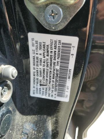 19XFB2F55FE046197 - 2015 HONDA CIVIC LX BLACK photo 12