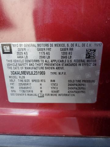 3GKALMEV8JL231969 - 2018 GMC TERRAIN SLE 红色 照片 12