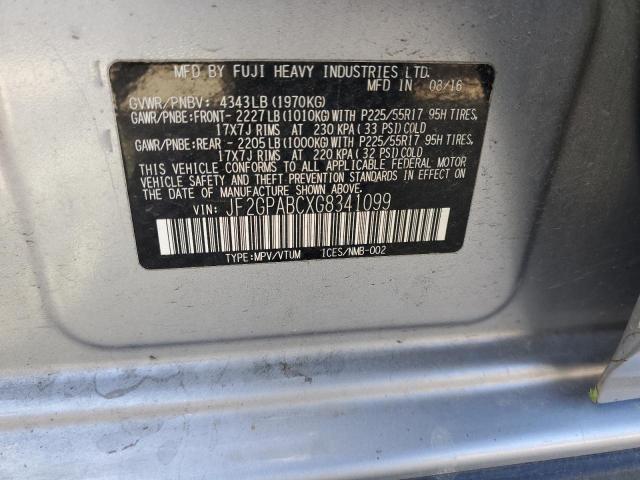 JF2GPABCXG8341099 - 2016 SUBARU CROSSTREK PREMIUM SILVER photo 13