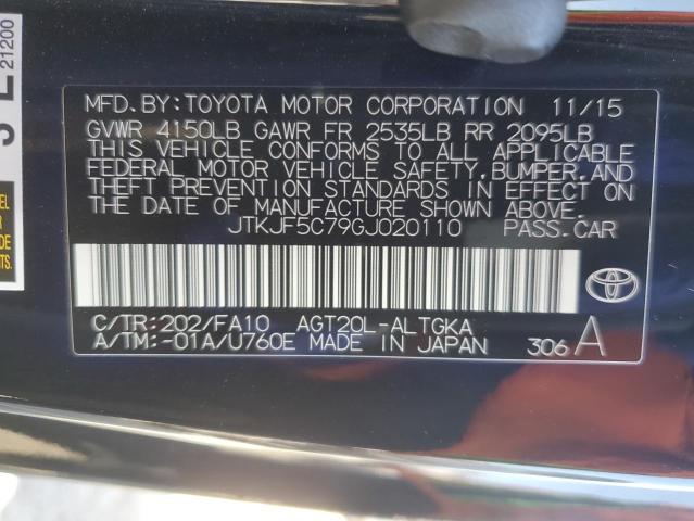 JTKJF5C79GJ020110 - 2016 TOYOTA SCION TC 黑色 照片 12
