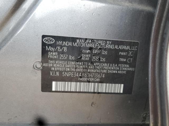 5NPE34AF6JH713674 - 2018 HYUNDAI SONATA SPORT 灰色 照片 12