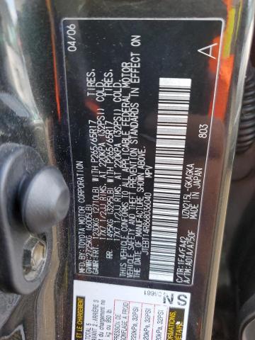 JTEBT14R868036040 - 2006 TOYOTA 4RUNNER SR5 BLACK photo 12