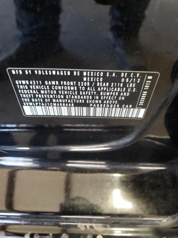 3VWLP7AJ1CM408448 - 2012 VOLKSWAGEN JETTA SEL BLACK photo 12