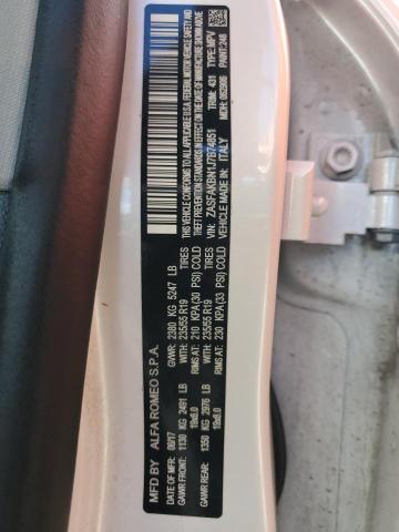 ZASFAKBN1J7B74851 - 2018 ALFA ROMEO STELVIO TI WHITE photo 14