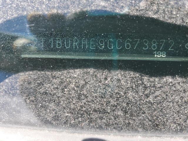 2T1BURHE9GC673872 - 2016 TOYOTA COROLLA L WHITE photo 12