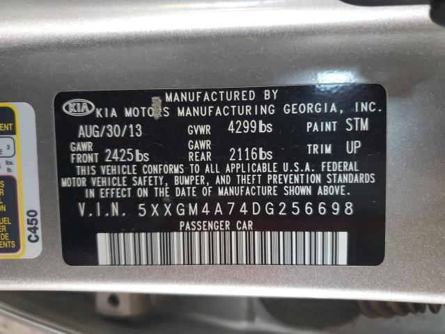 5XXGM4A74DG256698 - 2013 KIA OPTIMA LX 灰色 照片 12