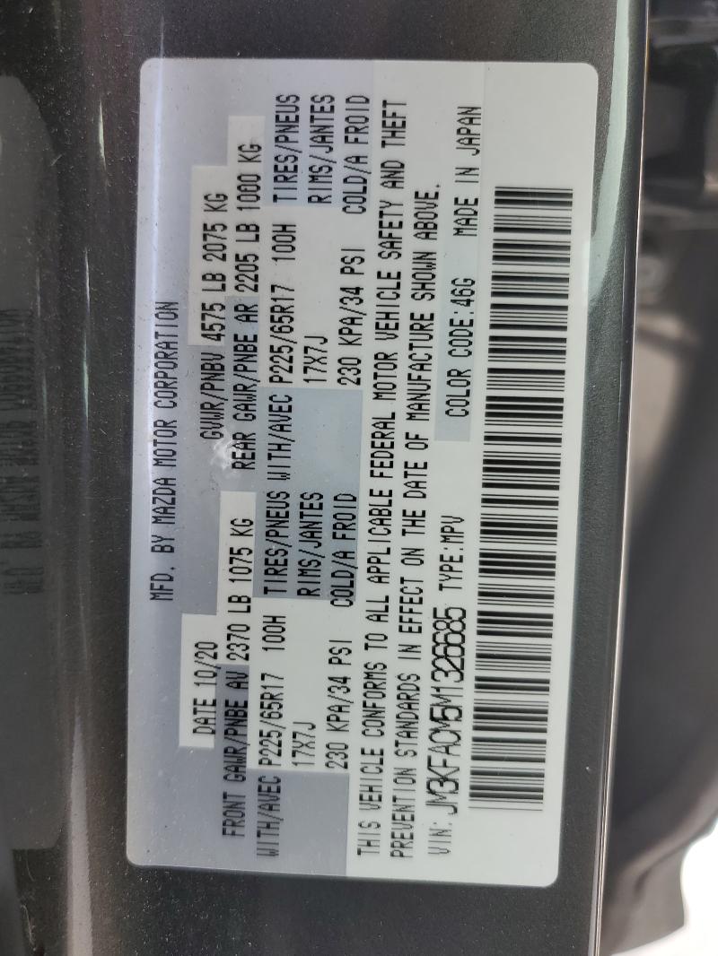 JM3KFACM5M1326685 - 2021 MAZDA CX-5 TOURING CHARCOAL photo 13