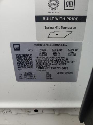 1GKKNRL4XPZ245668 - 2023 GMC ACADIA SLE WHITE photo 13