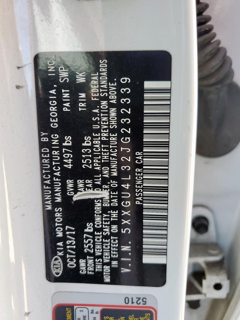 5XXGU4L32JG232339 - 2018 KIA OPTIMA EX თეთრი ფოტო 13