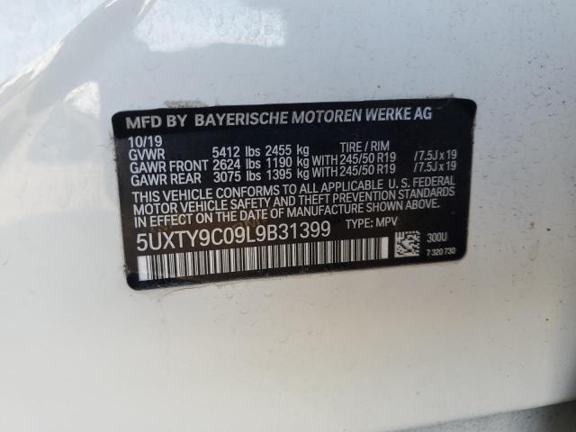 5UXTY9C09L9B31399 - 2020 BMW X3 XDRIVEM40I WHITE photo 14