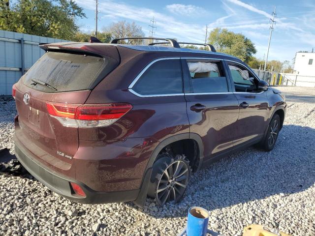 5TDJZRFH3KS724776 - 2019 TOYOTA HIGHLANDER SE RED photo 3