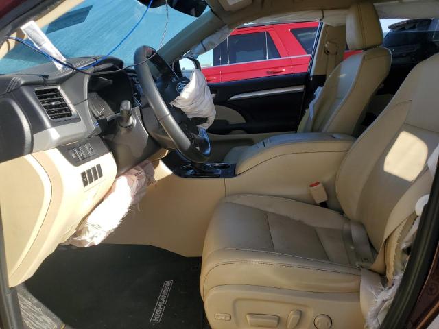 5TDJZRFH3KS724776 - 2019 TOYOTA HIGHLANDER SE RED photo 7