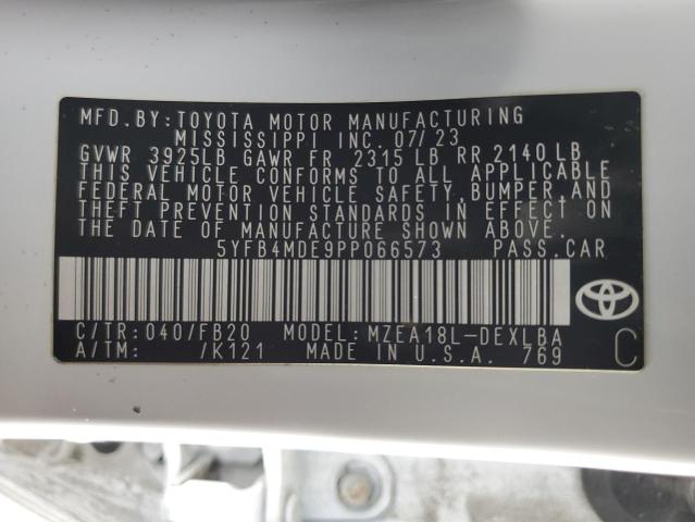 5YFB4MDE9PP066573 - 2023 TOYOTA COROLLA LE 白色 照片 12