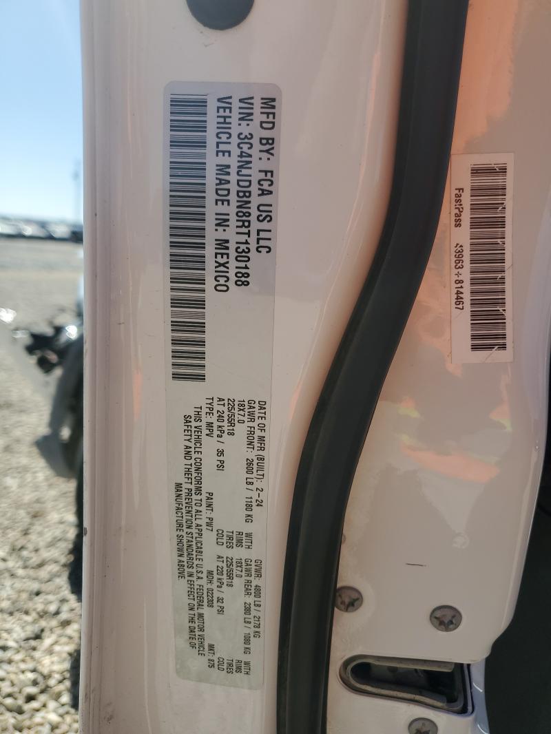 3C4NJDBN8RT130188 - 2024 JEEP COMPASS LATITUDE Blanco foto 13