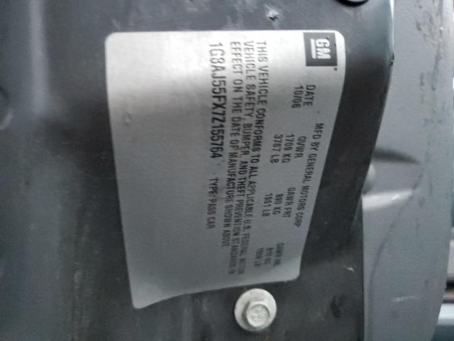1G8AJ55FX7Z155764 - 2007 SATURN ION LEVEL 2 GRAY photo 12