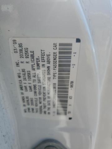 1HGCS12899A023818 - 2009 HONDA ACCORD EXL WHITE photo 13