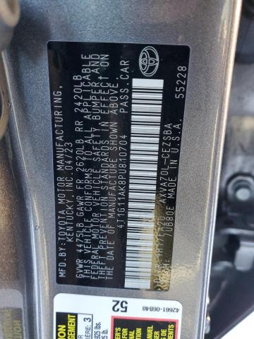 4T1G11AK8PU810704 - 2023 TOYOTA CAMRY SE NIGHT SHADE CHARCOAL photo 13