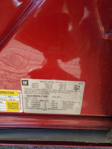 5GAKVBKD9EJ118461 - 2014 BUICK ENCLAVE RED photo 13