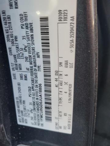 1FMCU0GD0JUA18806 - 2018 FORD ESCAPE SE GRAY photo 13