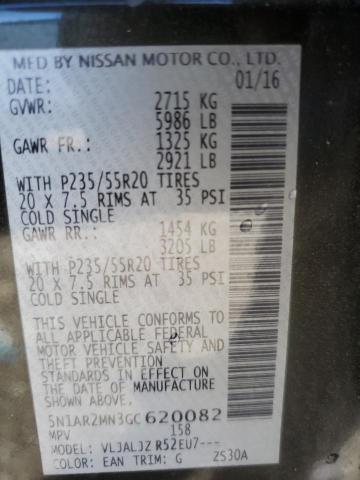 5N1AR2MN3GC620082 - 2016 NISSAN PATHFINDER S მწვანე ფოტო 14