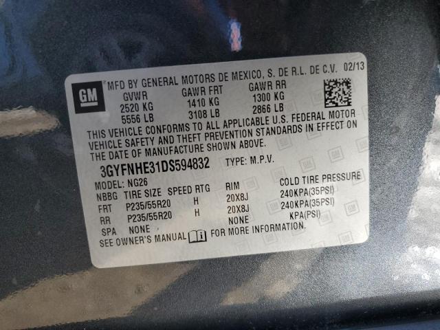 3GYFNHE31DS594832 - 2013 CADILLAC SRX PERFORMANCE COLLECTION Boz foto 13